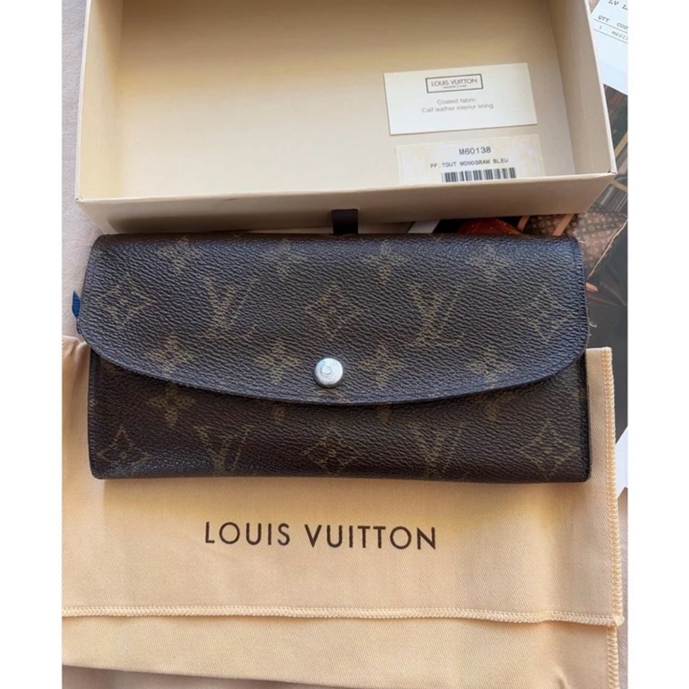 Louis Vuitton Dark Brown Monogram wallet- Emilie